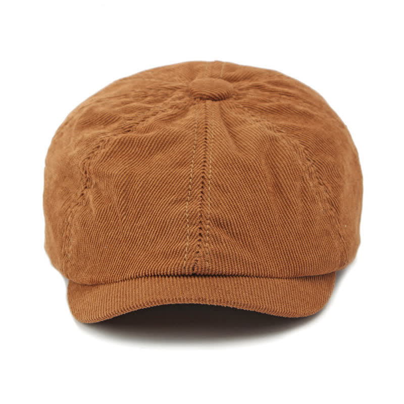 Chapeau béret octogonal en velours côtelé Duckbill Newsboy - image 1