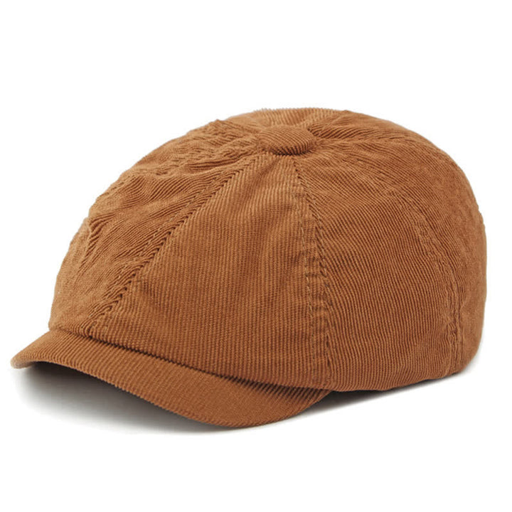 Chapeau béret octogonal en velours côtelé Duckbill Newsboy - image 2