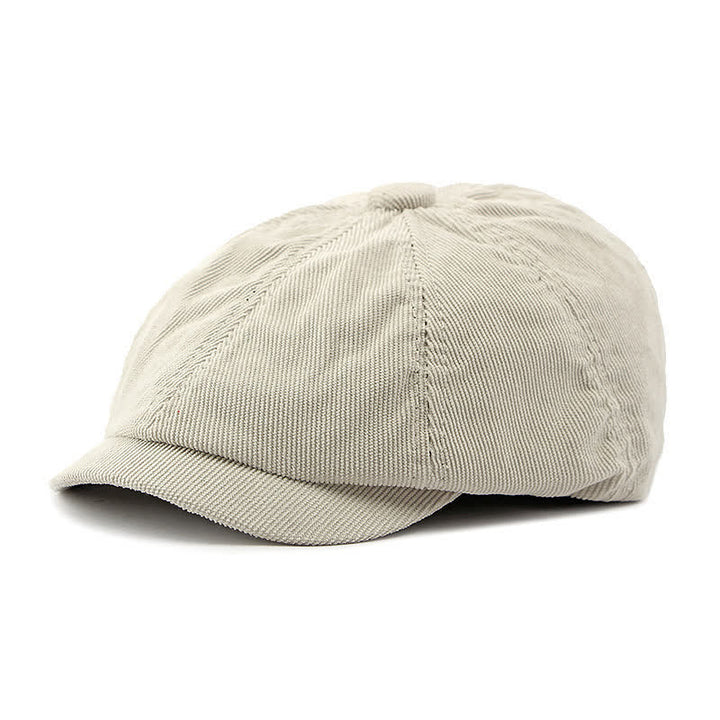 Chapeau béret octogonal en velours côtelé Duckbill Newsboy - Ivoire - Réglable (21 5/8"-23 1/4") - image 15