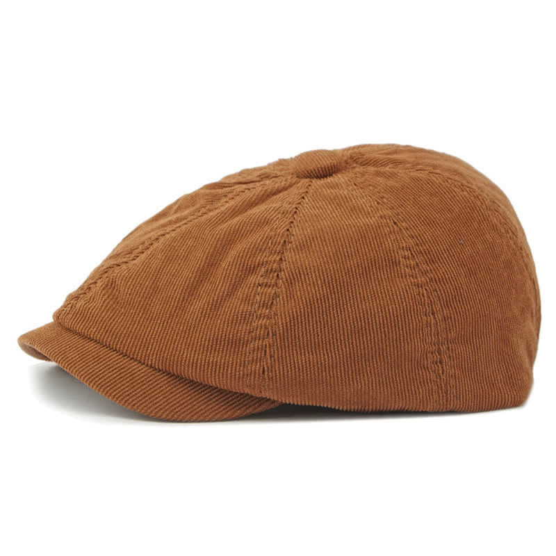 Chapeau béret octogonal en velours côtelé Duckbill Newsboy - image 3