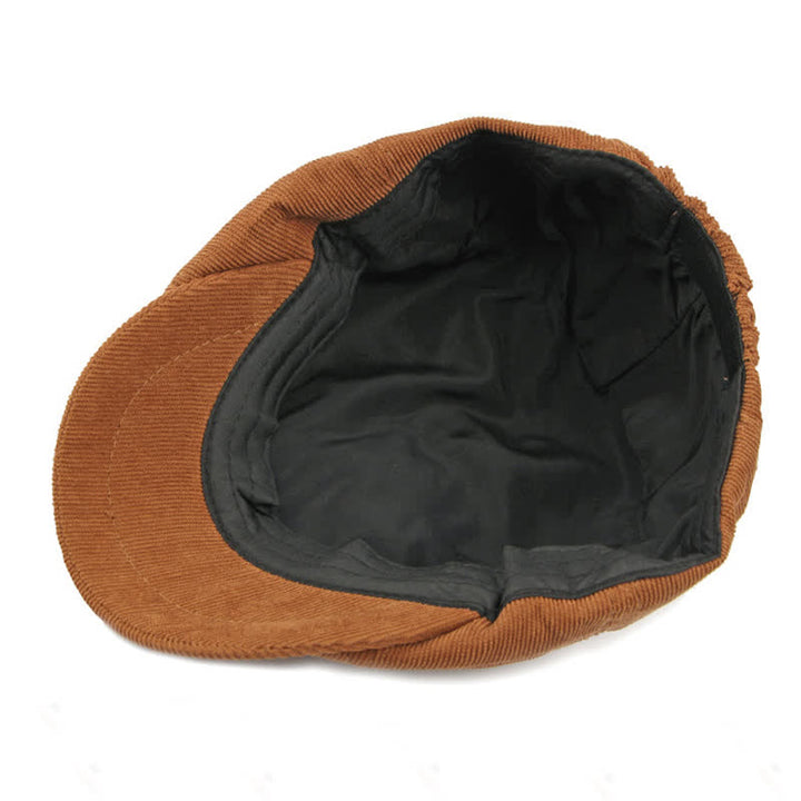 Chapeau béret octogonal en velours côtelé Duckbill Newsboy - image 5