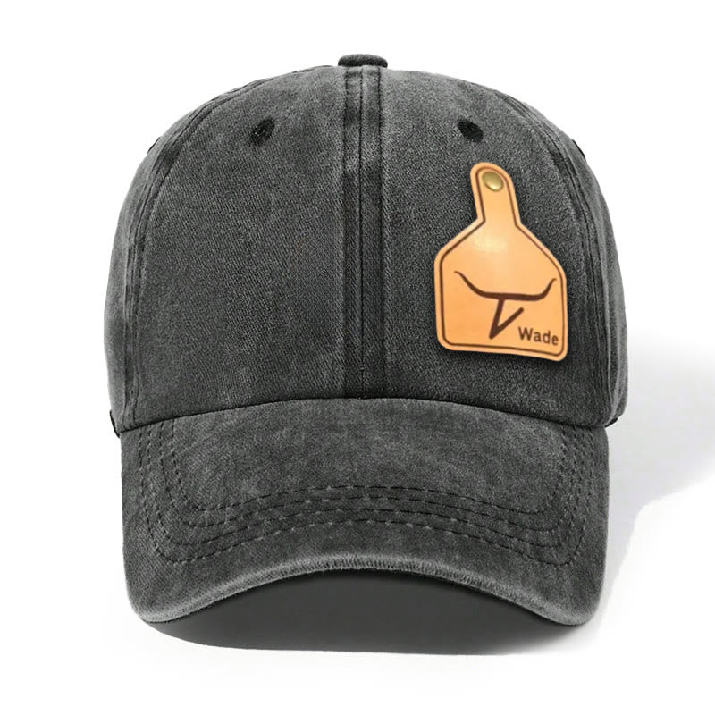 Béret vintage personnalisable avec logo en cuir et laser - image 0
