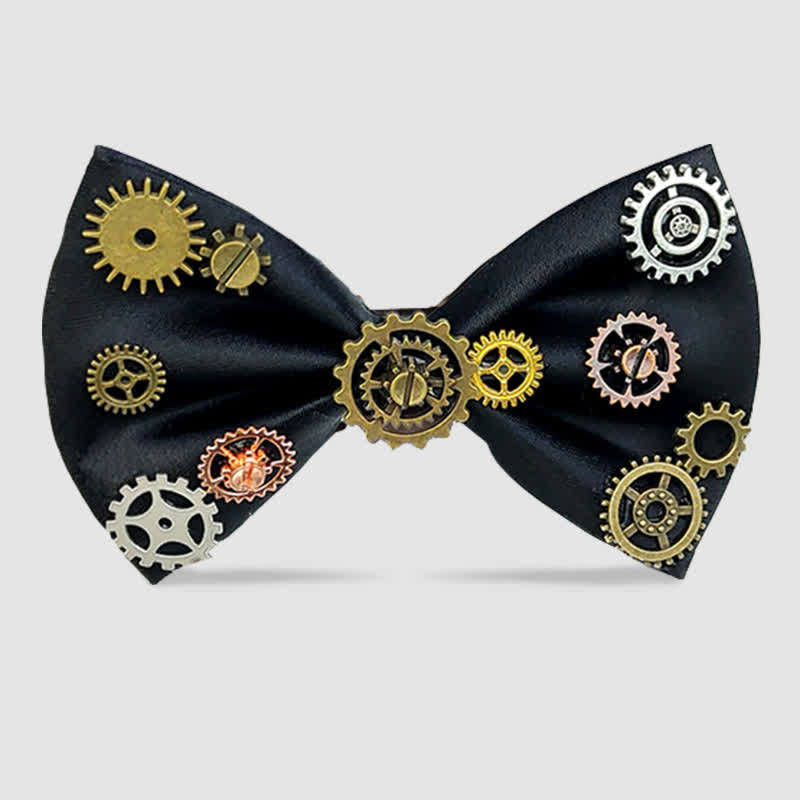 Nœud papillon orné d'un engrenage Steampunk esthétique industriel - image 1