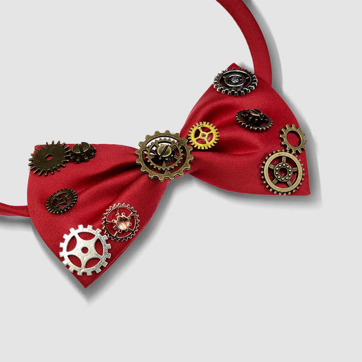 Nœud papillon orné d'un engrenage Steampunk esthétique industriel - image 8