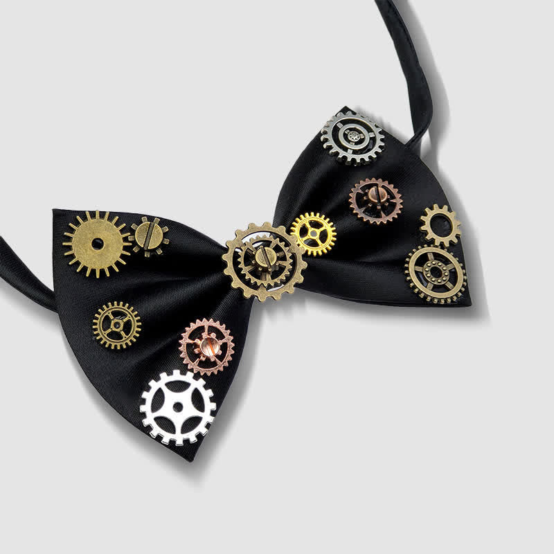 Nœud papillon orné d'un engrenage Steampunk esthétique industriel - image 2