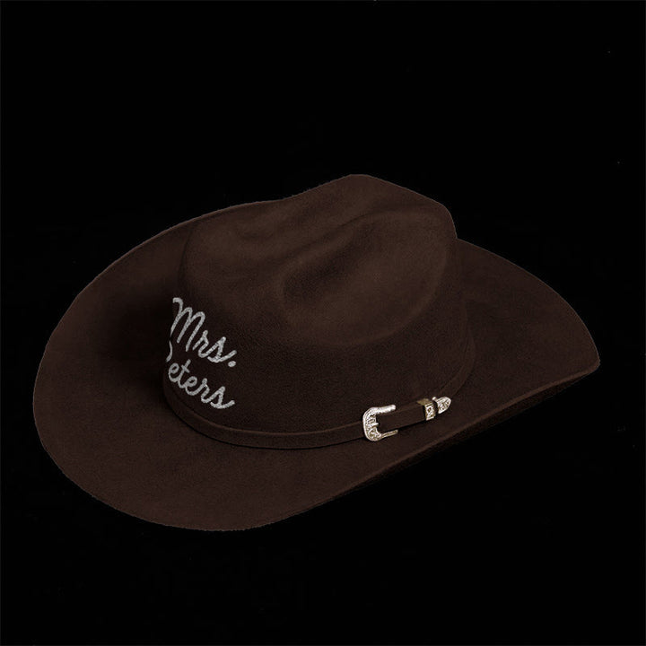 Chapeau de cowboy de couleur unie personnalisable - image 1