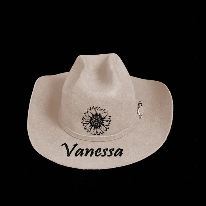 Personnalisez votre motif et votre texte Chapeau de cowboy de couleur unie - image 13