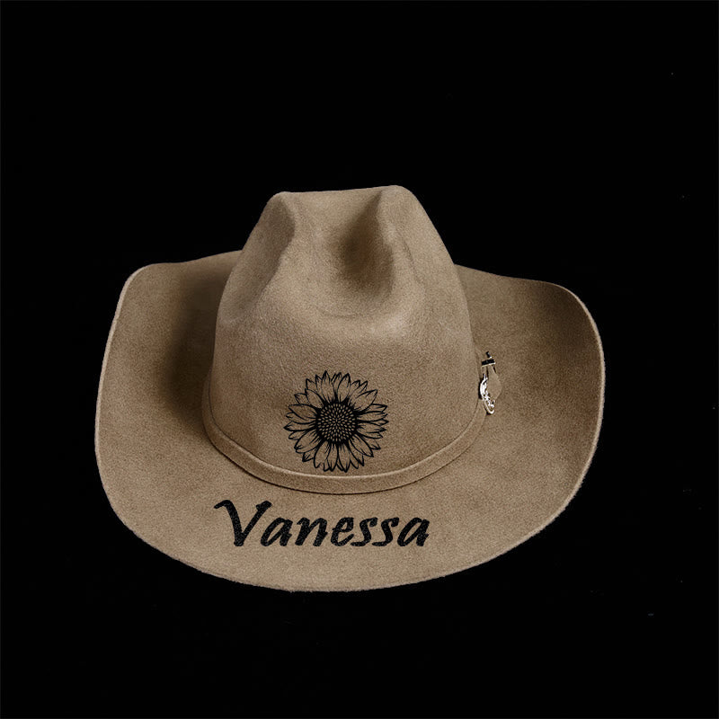 Personnalisez votre motif et votre texte Chapeau de cowboy de couleur unie - image 11