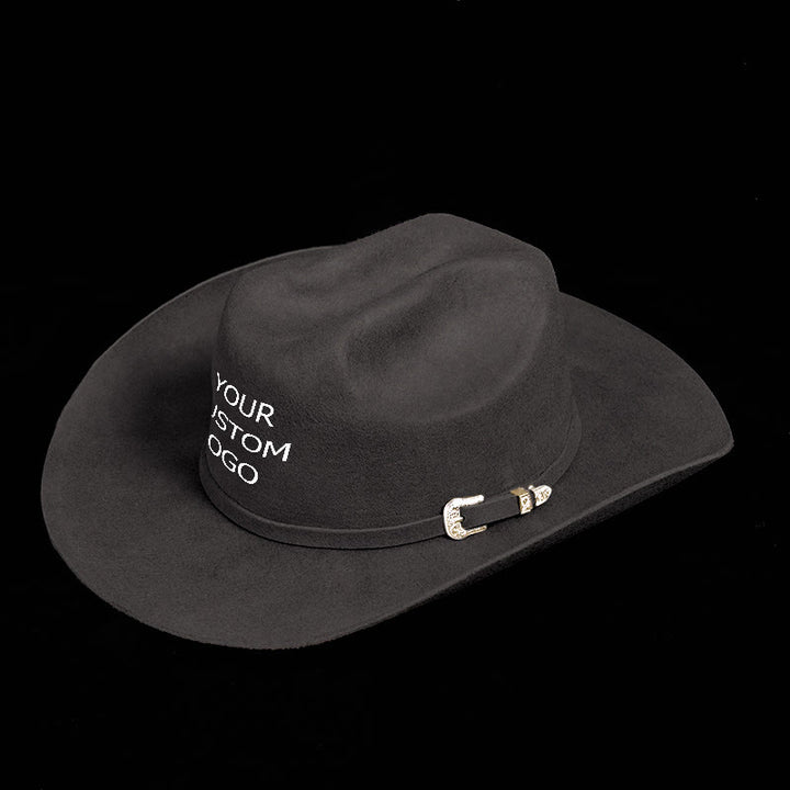 Personnalisez votre chapeau de cowboy de couleur pure avec logo exclusif - image 1
