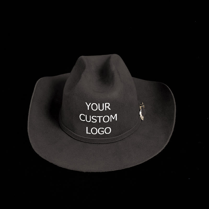 Personnalisez votre chapeau de cowboy de couleur pure avec logo exclusif - image 0