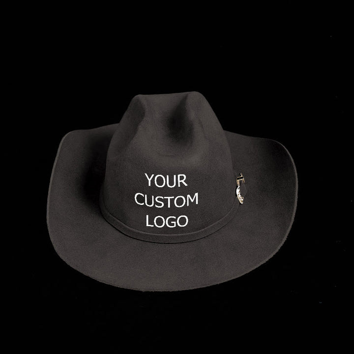 Personnalisez votre chapeau de cowboy de couleur pure avec logo exclusif - image 0