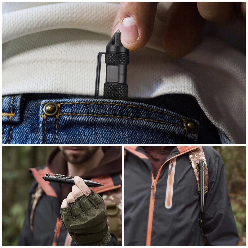 Stylo tactique multifonctionnel EDC pour l'autodéfense en plein air et la survie - image 2