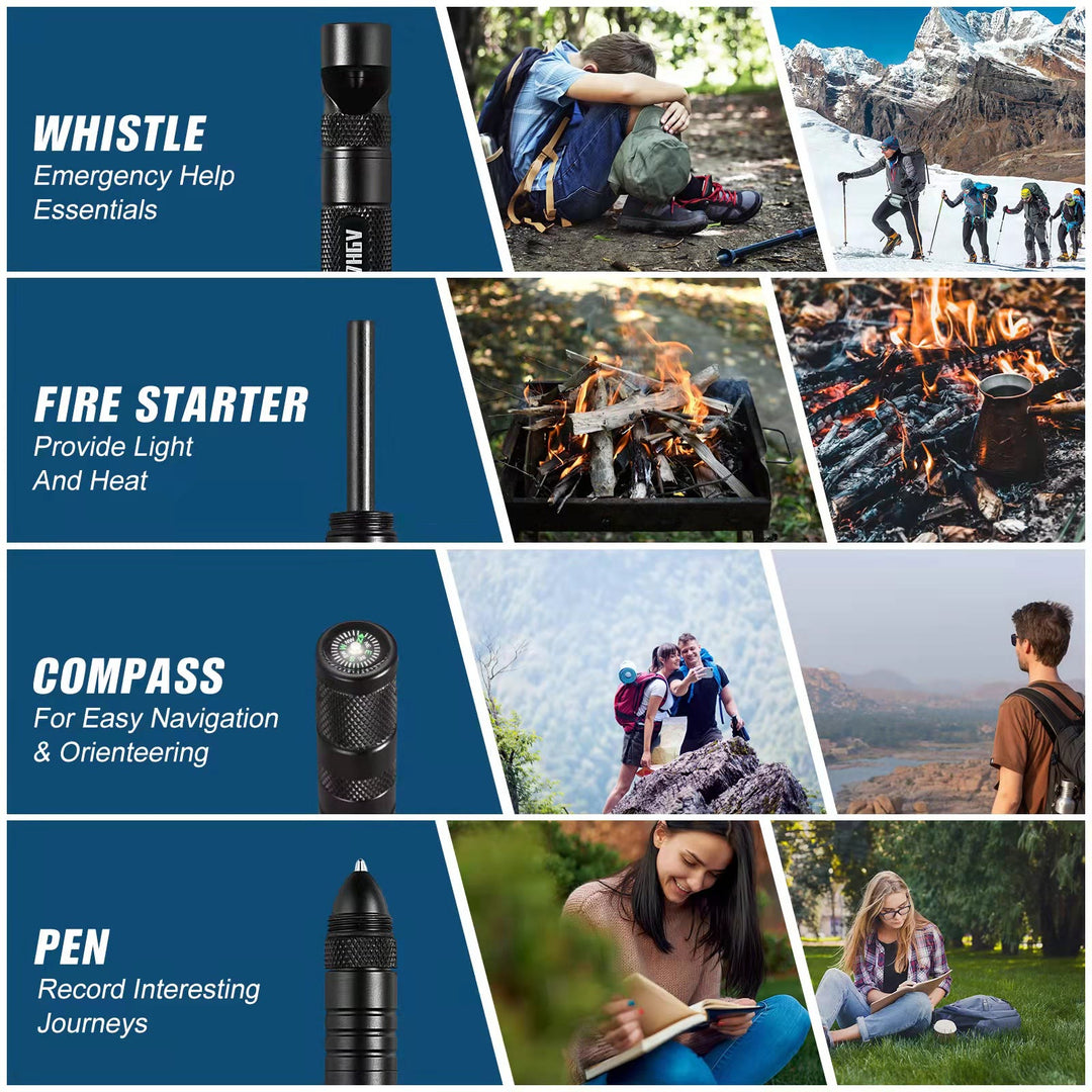 Outil de survie en plein air multifonctionnel Stylo tactique Outil EDC - image 3