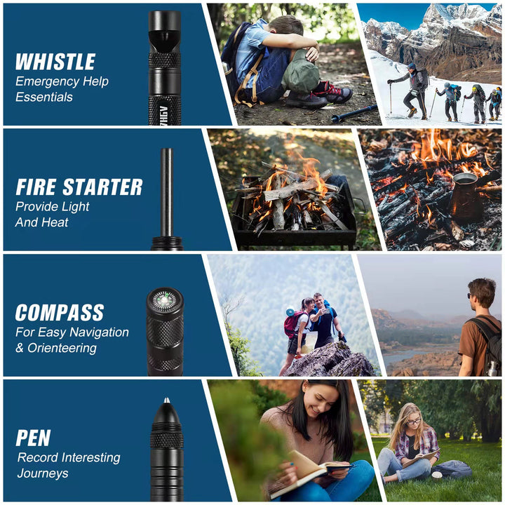 Outil de survie en plein air multifonctionnel Stylo tactique Outil EDC - image 3