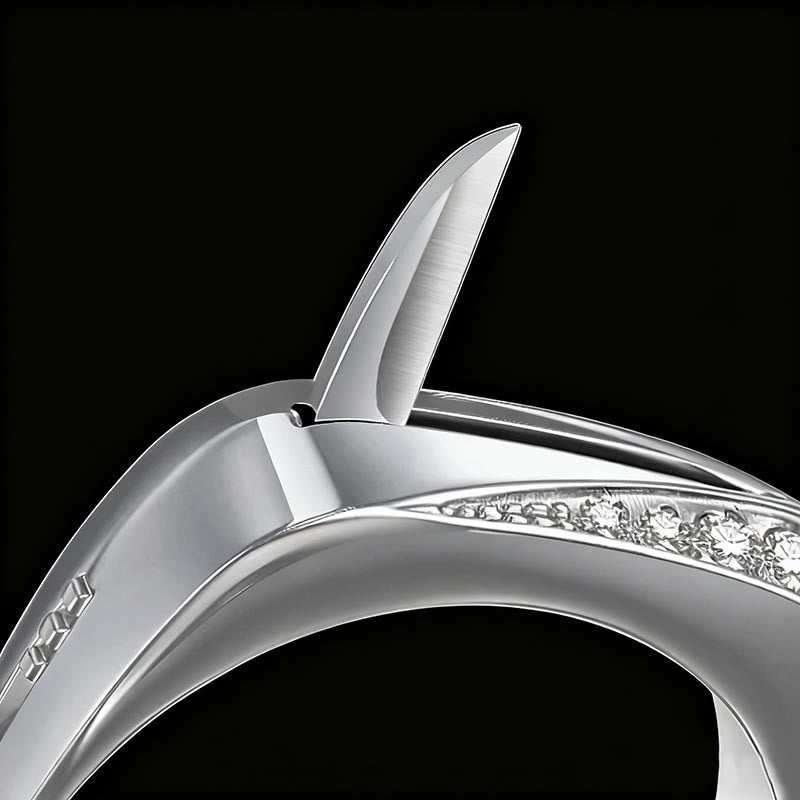 Couteau d'autodéfense dissimulé à la mode avec bague sertie de diamants - image 3