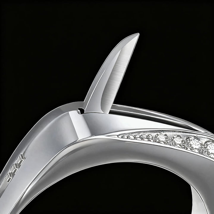 Couteau d'autodéfense dissimulé à la mode avec bague sertie de diamants - image 3