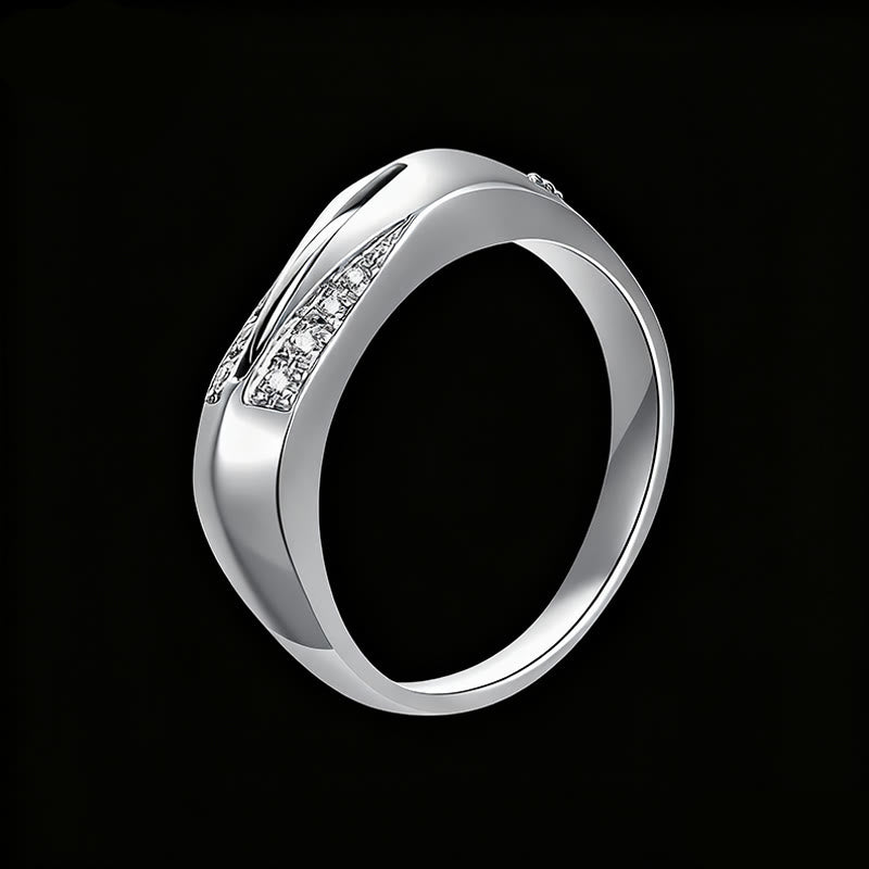 Couteau d'autodéfense dissimulé à la mode avec bague sertie de diamants - Argent - #8 - image 2