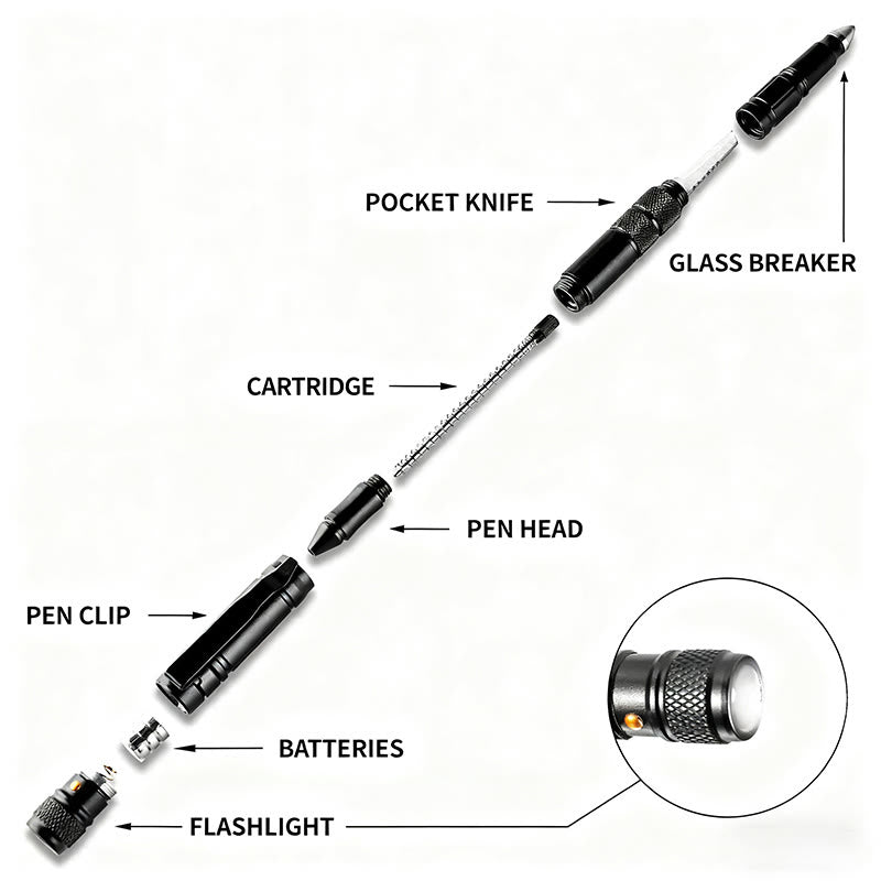 Stylo tactique petit couteau brise-vitre d'autoprotection extérieure - image 3