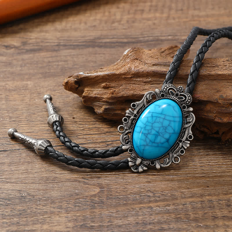 Cravate bolo en pierre turquoise Western Eagle Bird - Style #3 - image 7