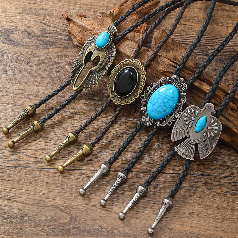 Cravate bolo en pierre turquoise Western Eagle Bird - image 0