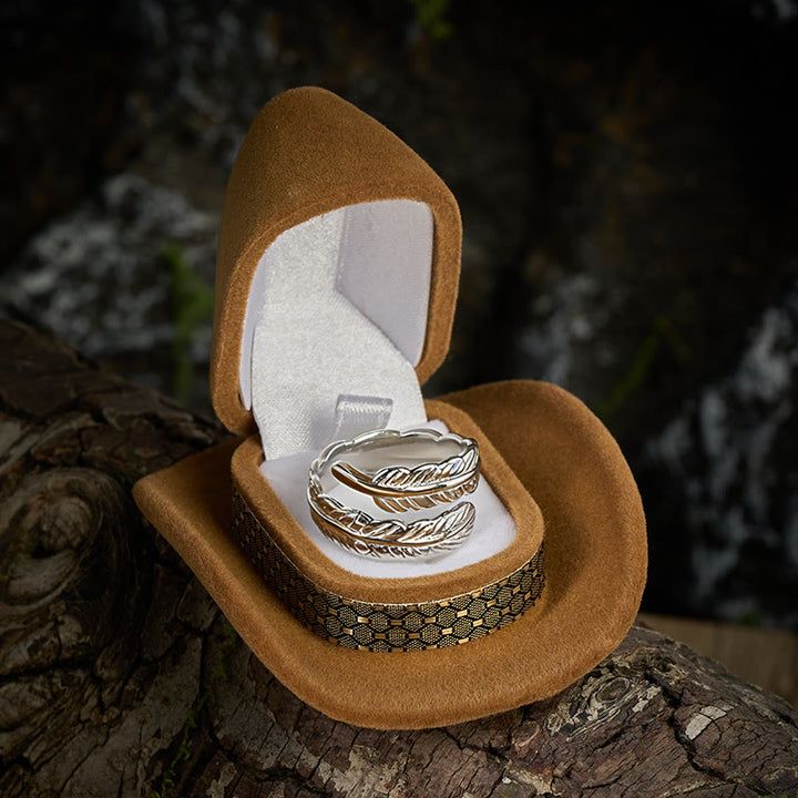 Bague ajustable en cuivre couleur unie style vintage avec motif feuille de bananier - image 3