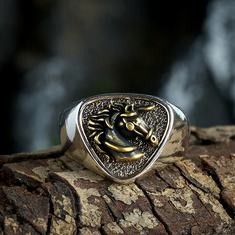 Bague tête de cheval 3D exquise de style occidental vintage - image 4