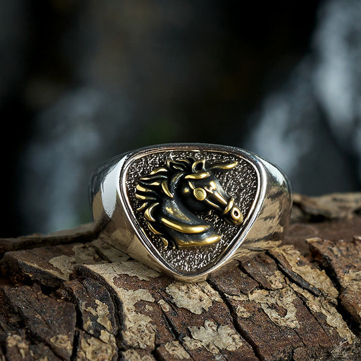 Bague tête de cheval 3D exquise de style occidental vintage - image 4