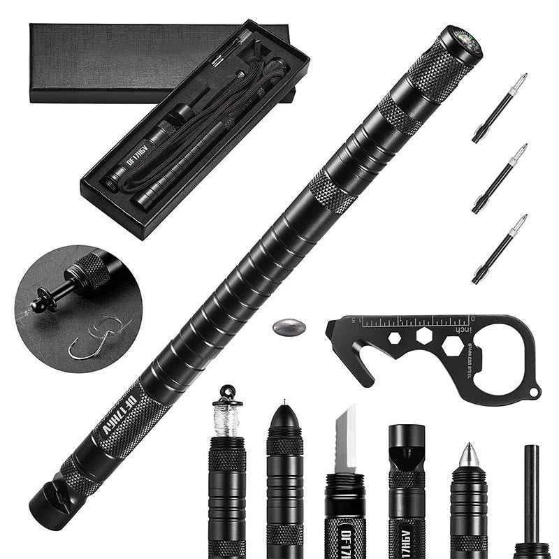 Outil de survie en plein air multifonctionnel Stylo tactique Outil EDC - Noir - image 0