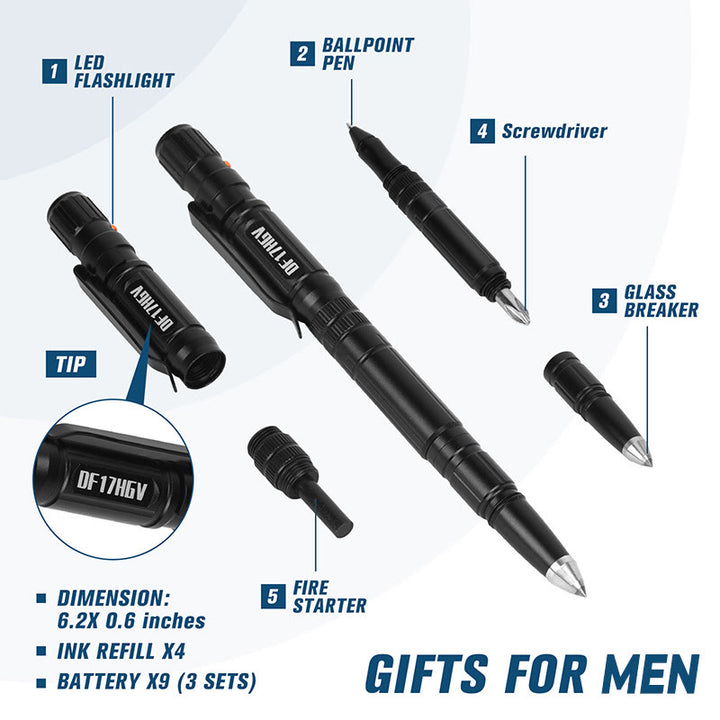 Stylo tactique multifonction pour éclairage et écriture, survie, EDC - image 4