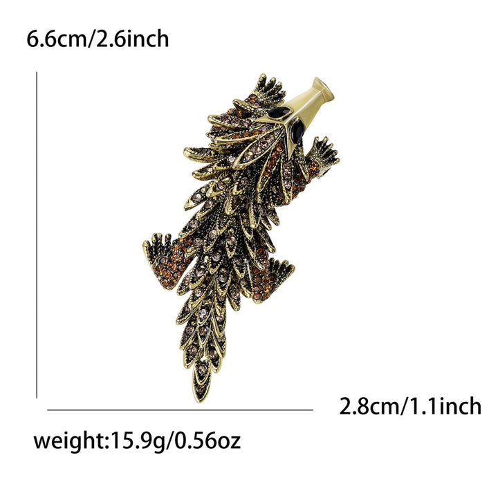 Broche articulée crocodile mobile incrustée de strass - image 11