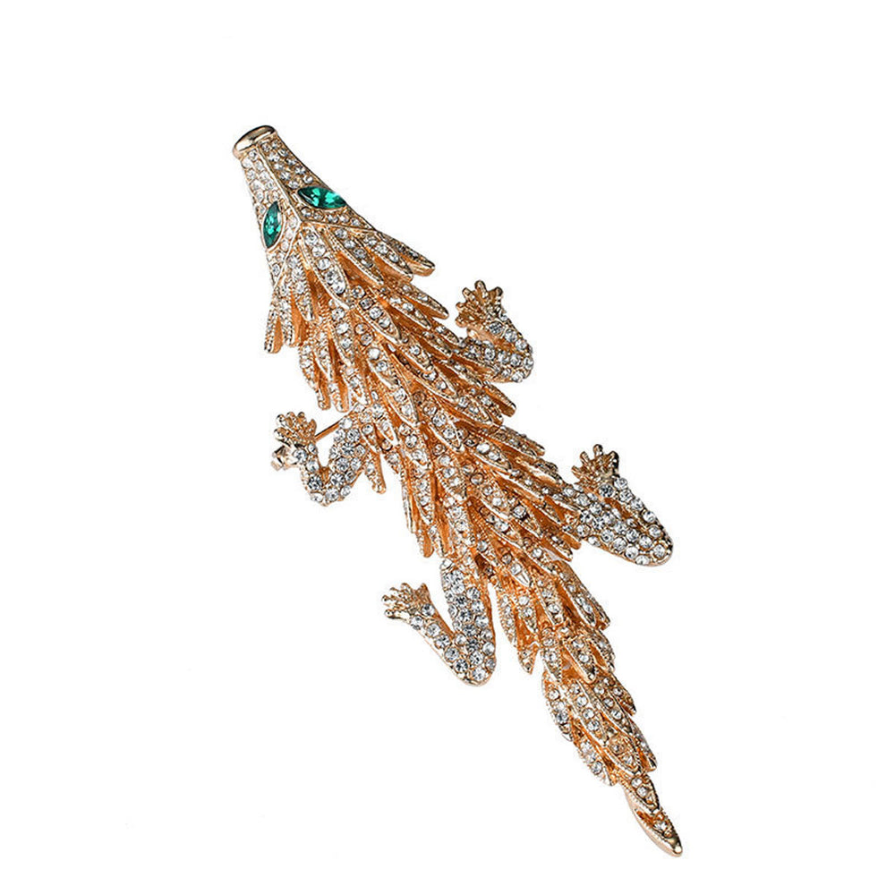 Broche articulée en forme de pangolin sertie de diamants, tendance et mobile - image 1