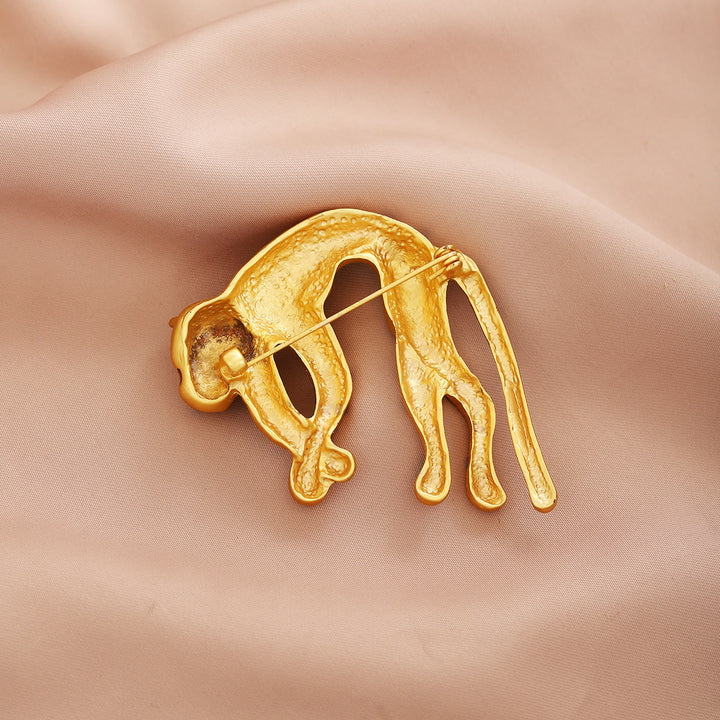 Accessoire de broche léopard coloré de style ancien moyen avec gouttes d'huile - image 2