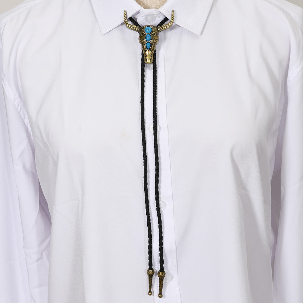 Bolo Tie Pendentif Taureau Turquoise Occidental - image 5