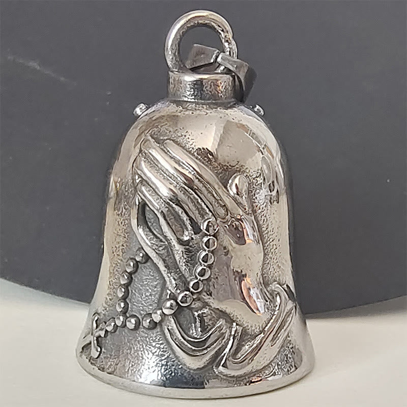 Porte-clés vintage en forme de croix et de mains en prière - Pendentif - image 0
