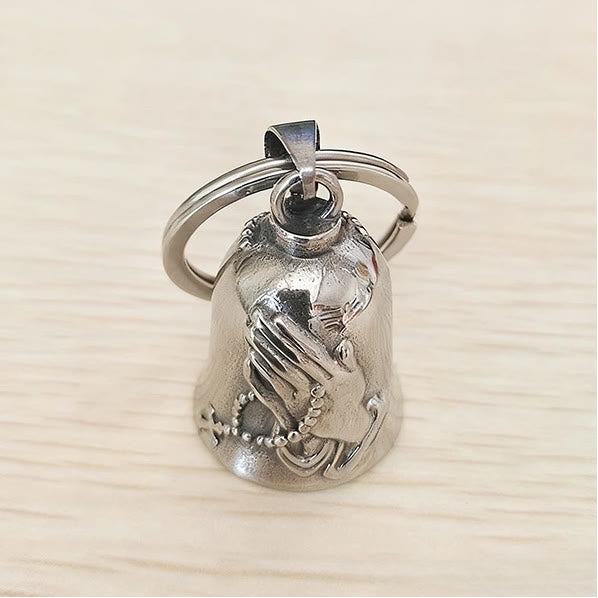 Porte-clés vintage en forme de croix et de mains en prière - Porte-clés - image 1