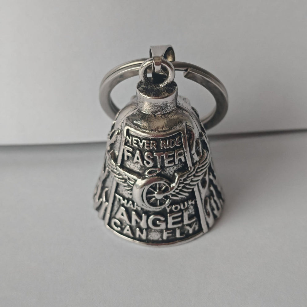 Porte-clés porte-bonheur en forme de roue d'aile d'ange pour l'équitation - Argent - Porte-clés - image 1