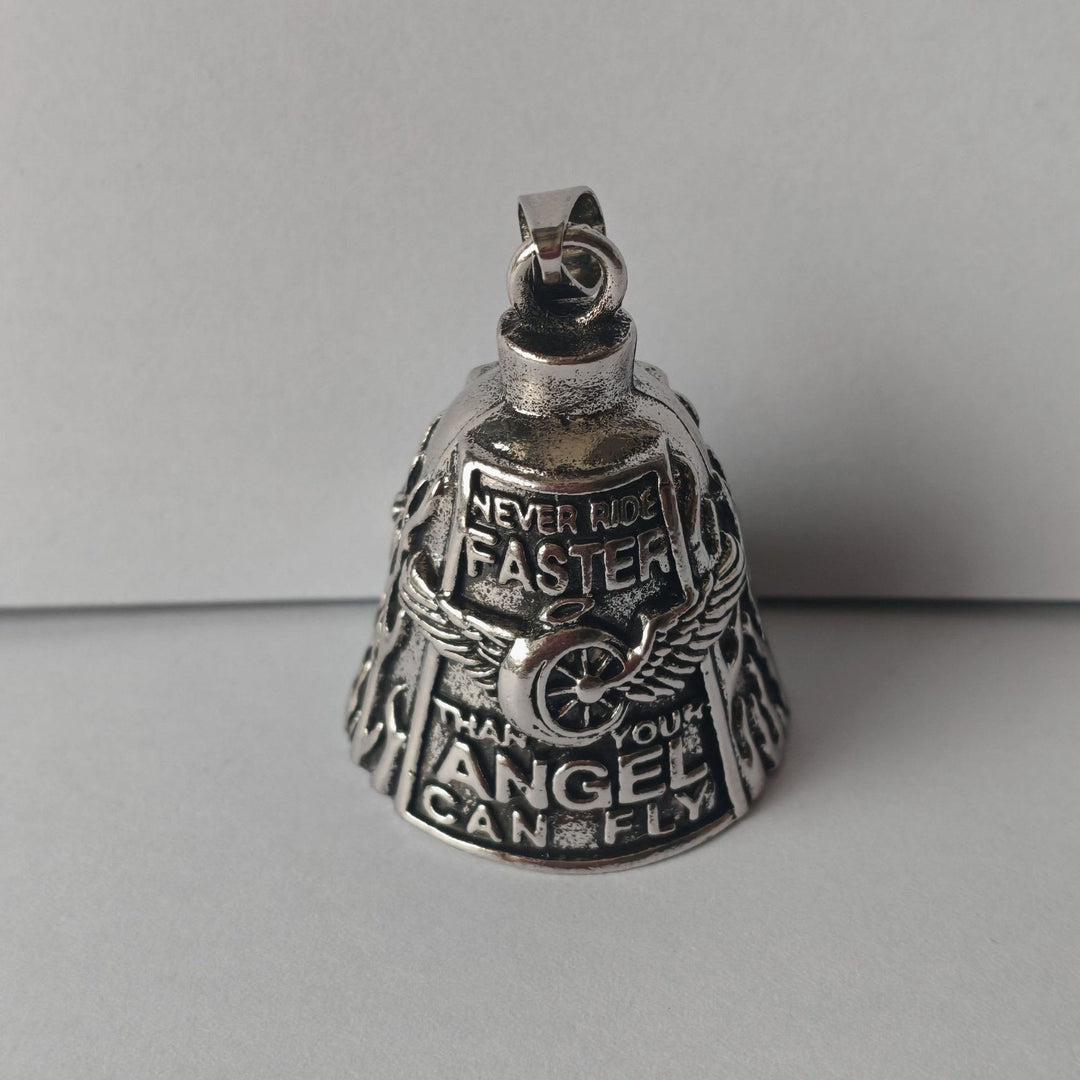 Porte-clés porte-bonheur en forme de roue d'aile d'ange pour l'équitation - Argent - Pendentif - image 0