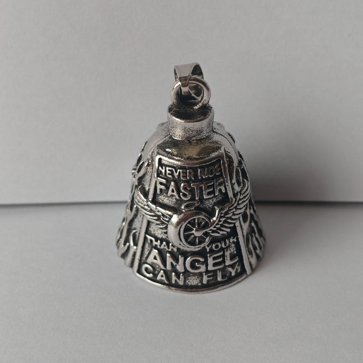 Porte-clés porte-bonheur en forme de roue d'aile d'ange pour l'équitation - Argent - Pendentif - image 0