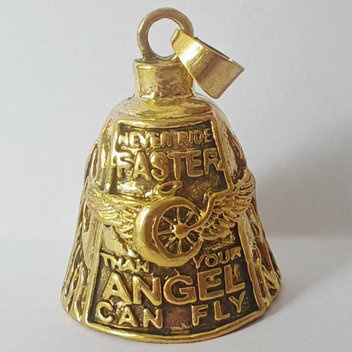 Porte-clés porte-bonheur en forme de roue d'aile d'ange pour l'équitation - Doré - Pendentif - image 2