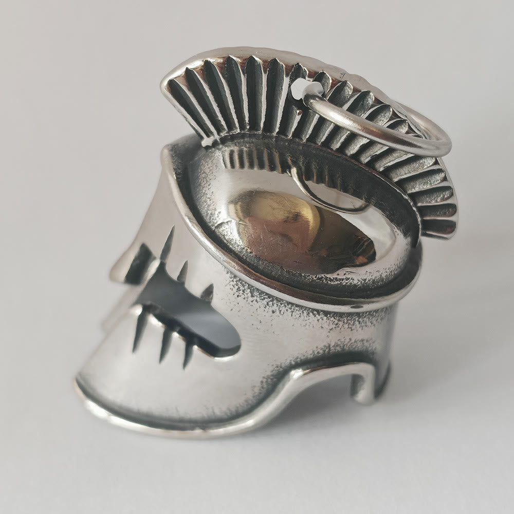 Porte-clés pendentif cloche casque spartiate courageux - image 1