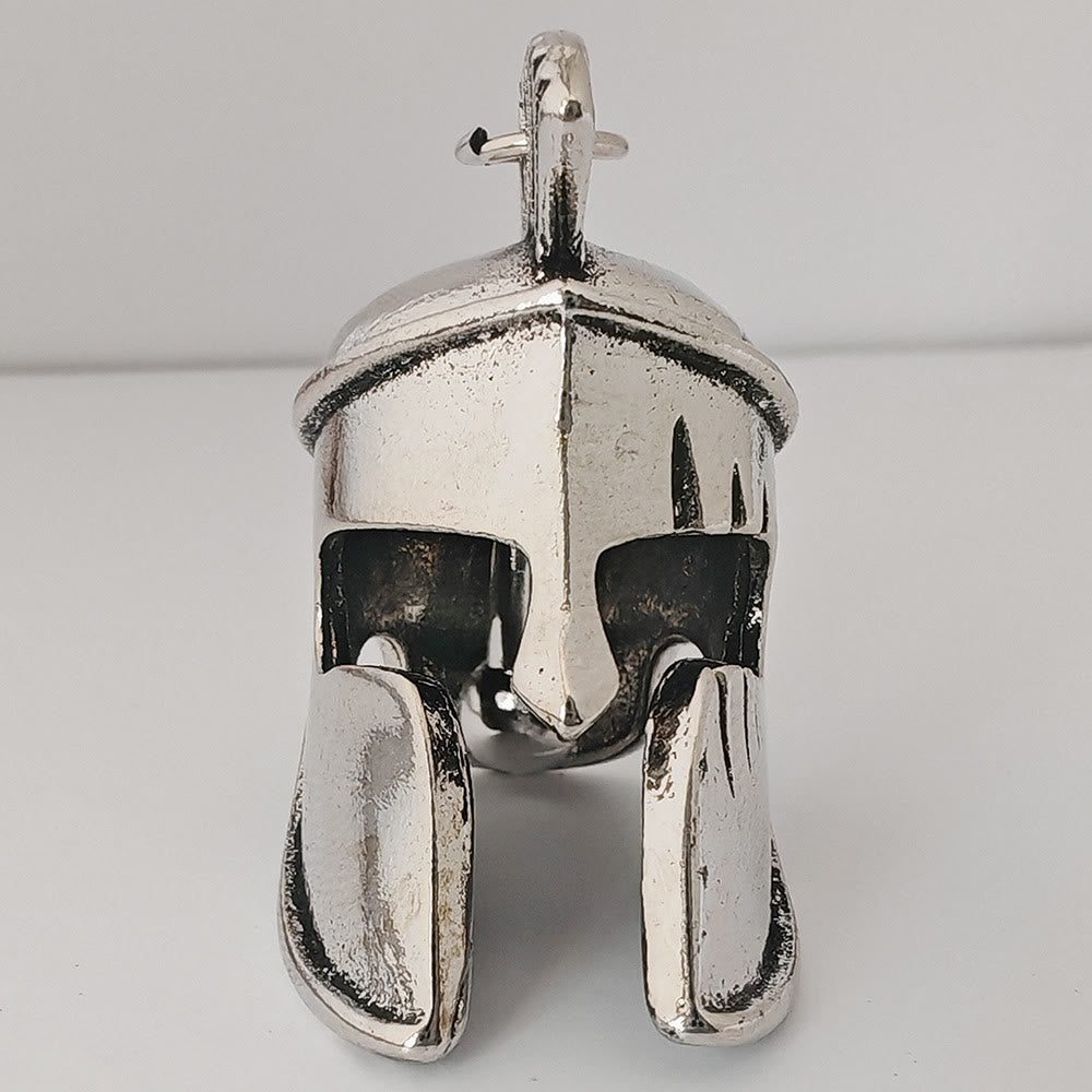 Porte-clés pendentif cloche casque spartiate courageux - Pendentif - image 2