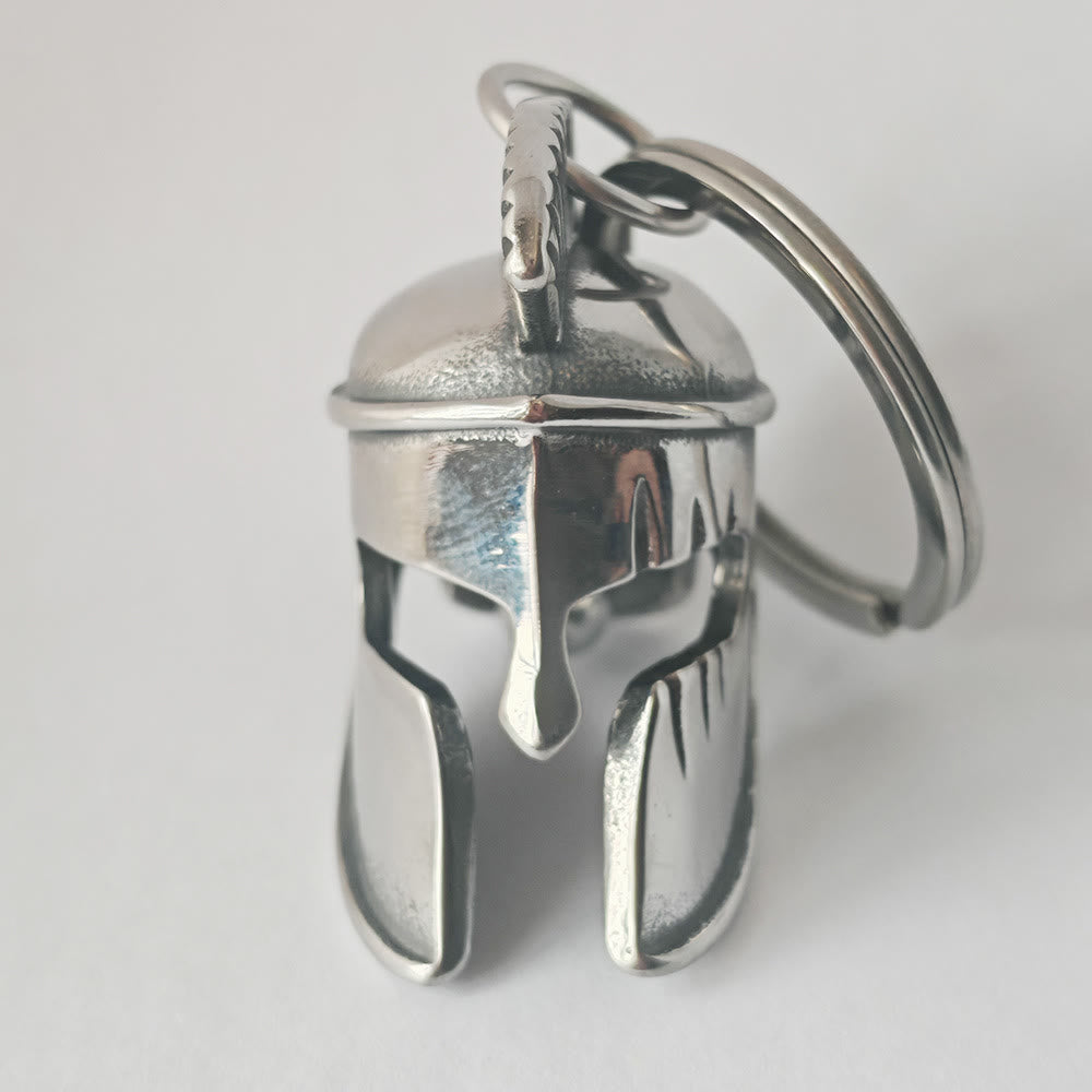 Porte-clés pendentif cloche casque spartiate courageux - Porte-clés - image 0