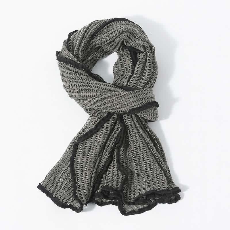 Écharpe en tricot élégante au design creux - image 1