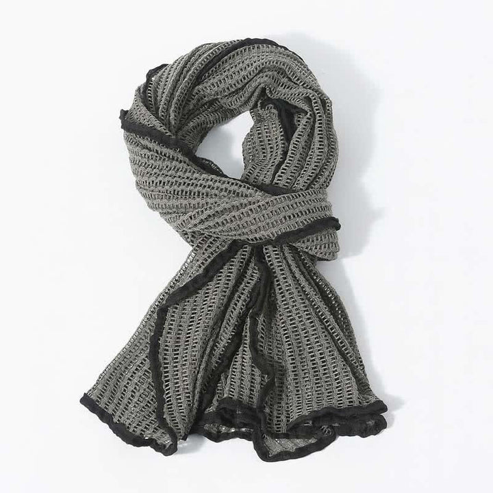 Écharpe en tricot élégante au design creux - image 1