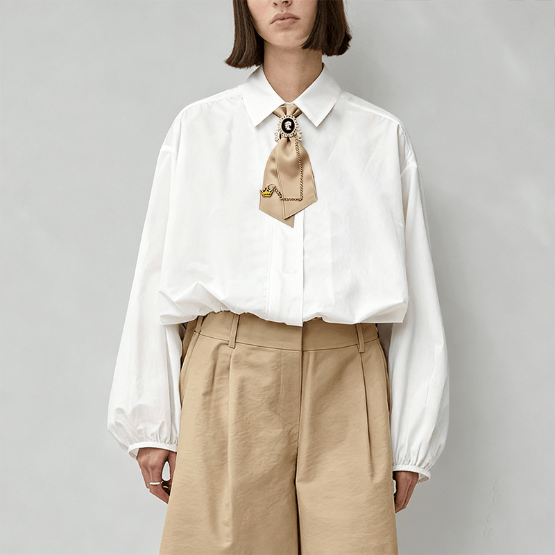 Cravate pré-nouée Pure Khaki Queen pour femme - image 1