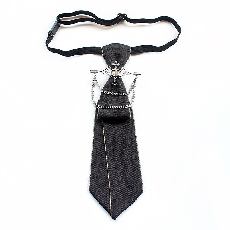 Cravate unisexe pré-nouée Angel avec bande réglable - Gris - image 6