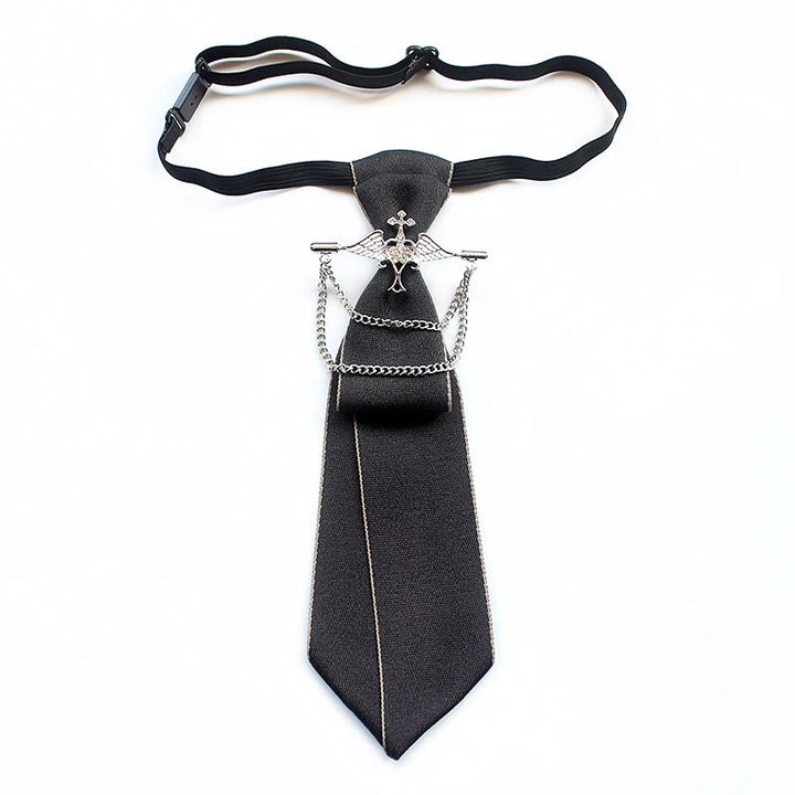 Cravate unisexe pré-nouée Angel avec bande réglable - Gris - image 6