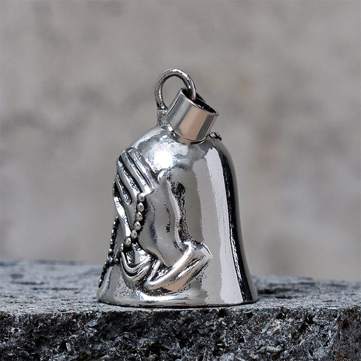 Porte-clés vintage en forme de croix et de mains en prière - image 3