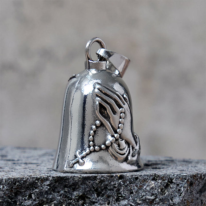 Porte-clés vintage en forme de croix et de mains en prière - image 2
