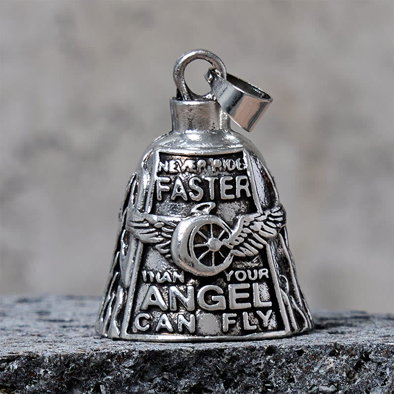 Porte-clés porte-bonheur en forme de roue d'aile d'ange pour l'équitation - Argent - Pendentif - image 1